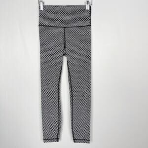 Lululemon Womens 4 Black Wunder Under Hi Rise 7/8 Tight Full On Luxtreme 25"